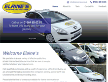 Tablet Screenshot of elaines-taxis.co.uk
